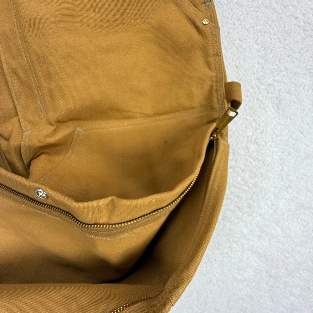 Carhartt Duck Bib Overalls Mens 38x32 R37 BRN Brown Double Knee‎ Zip Thigh NWT